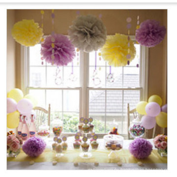 Party Pastell Seidenpapier Fluffy POM Poms